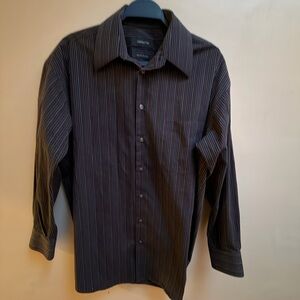 Claiborne Men's Black Pinstripe Shirt